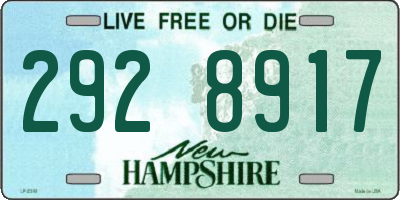 NH license plate 2928917