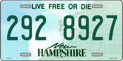 NH license plate 2928927