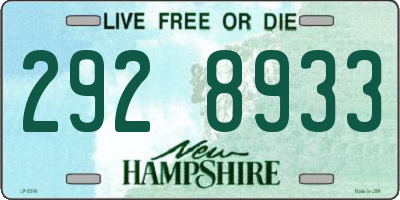 NH license plate 2928933