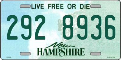 NH license plate 2928936