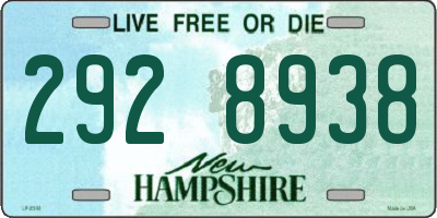 NH license plate 2928938