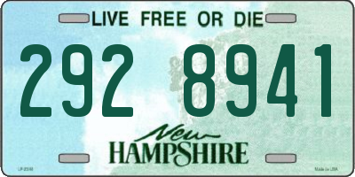 NH license plate 2928941