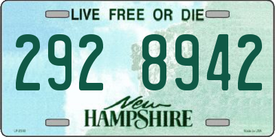 NH license plate 2928942