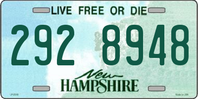 NH license plate 2928948