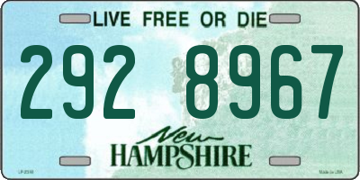 NH license plate 2928967