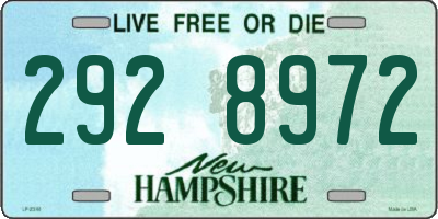 NH license plate 2928972