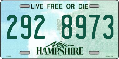 NH license plate 2928973