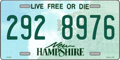 NH license plate 2928976