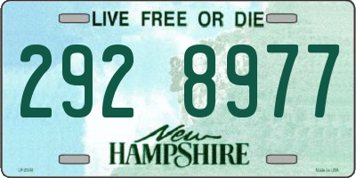 NH license plate 2928977