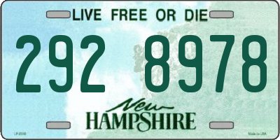 NH license plate 2928978