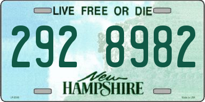 NH license plate 2928982