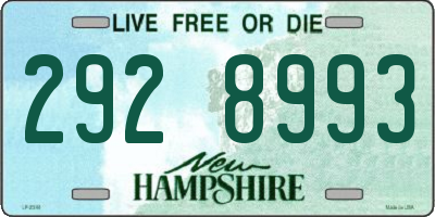 NH license plate 2928993