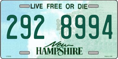 NH license plate 2928994