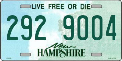 NH license plate 2929004