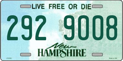 NH license plate 2929008