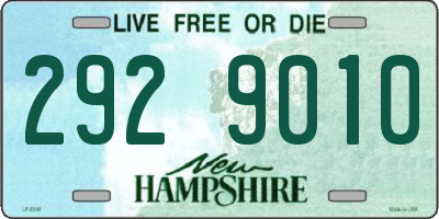NH license plate 2929010