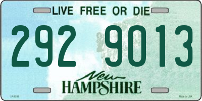 NH license plate 2929013
