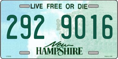 NH license plate 2929016