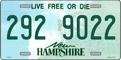 NH license plate 2929022