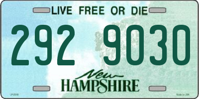 NH license plate 2929030