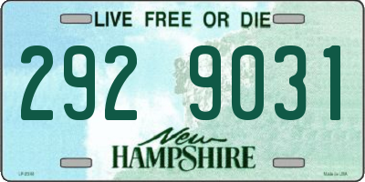 NH license plate 2929031