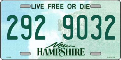 NH license plate 2929032