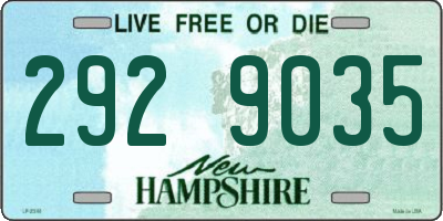NH license plate 2929035