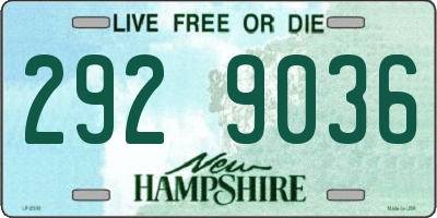 NH license plate 2929036