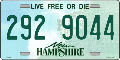NH license plate 2929044