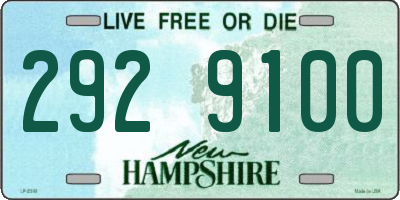 NH license plate 2929100