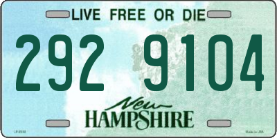 NH license plate 2929104