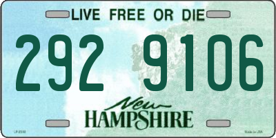 NH license plate 2929106