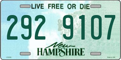NH license plate 2929107