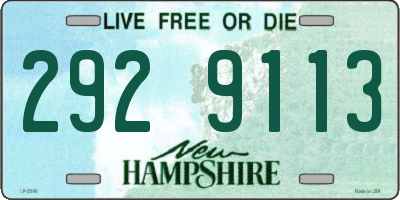 NH license plate 2929113