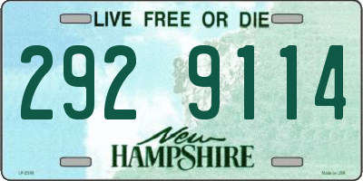 NH license plate 2929114