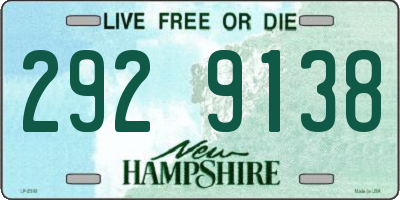 NH license plate 2929138