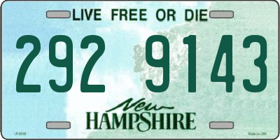 NH license plate 2929143