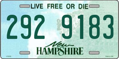 NH license plate 2929183
