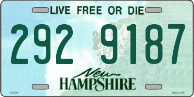 NH license plate 2929187