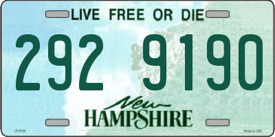 NH license plate 2929190