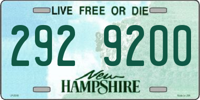NH license plate 2929200