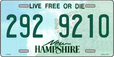 NH license plate 2929210