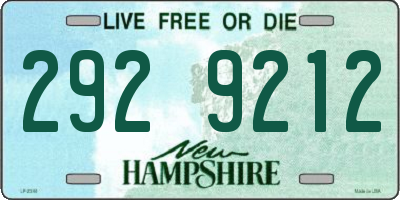 NH license plate 2929212