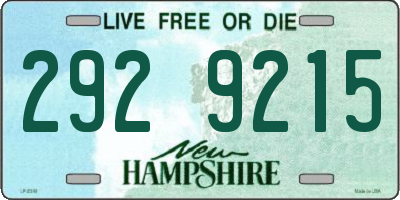 NH license plate 2929215