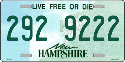 NH license plate 2929222