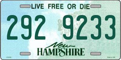 NH license plate 2929233