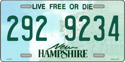 NH license plate 2929234