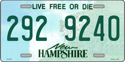 NH license plate 2929240