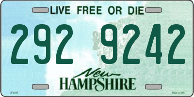 NH license plate 2929242