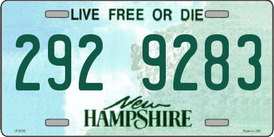 NH license plate 2929283